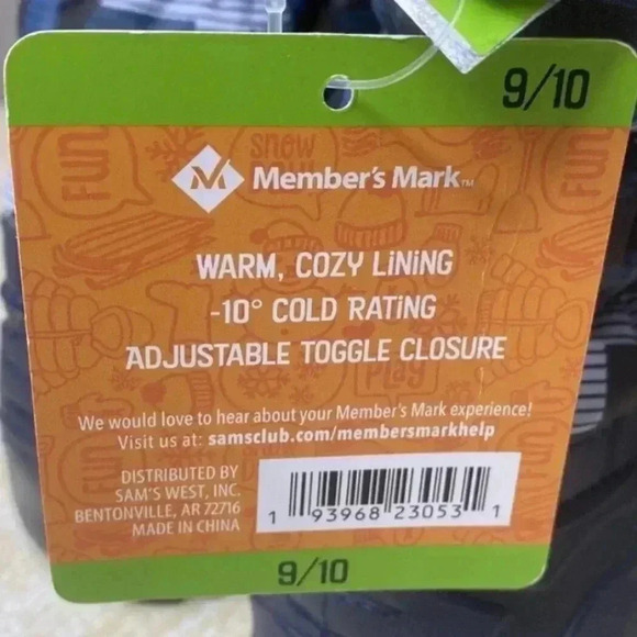 MEMBERS MARK KIDS SNOW BOOTS Size 9/10 - Picture 8 of 8